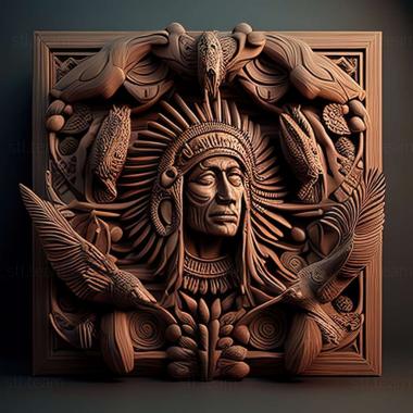 3D model RELIEFCARVED WOODEN (STL)